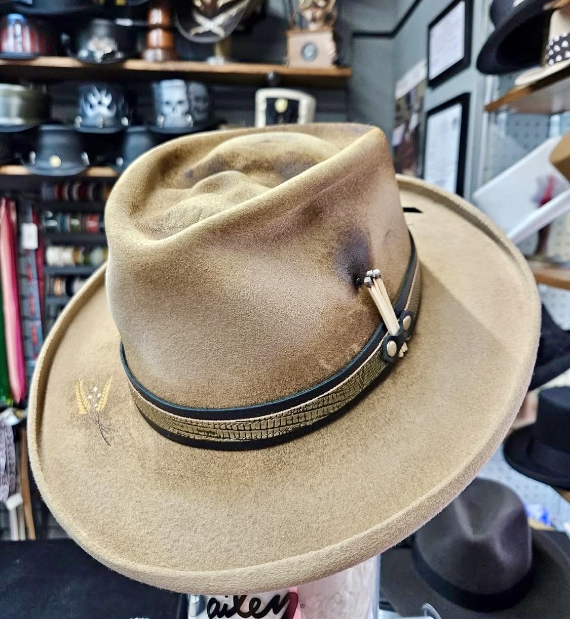 Hat selection closeup