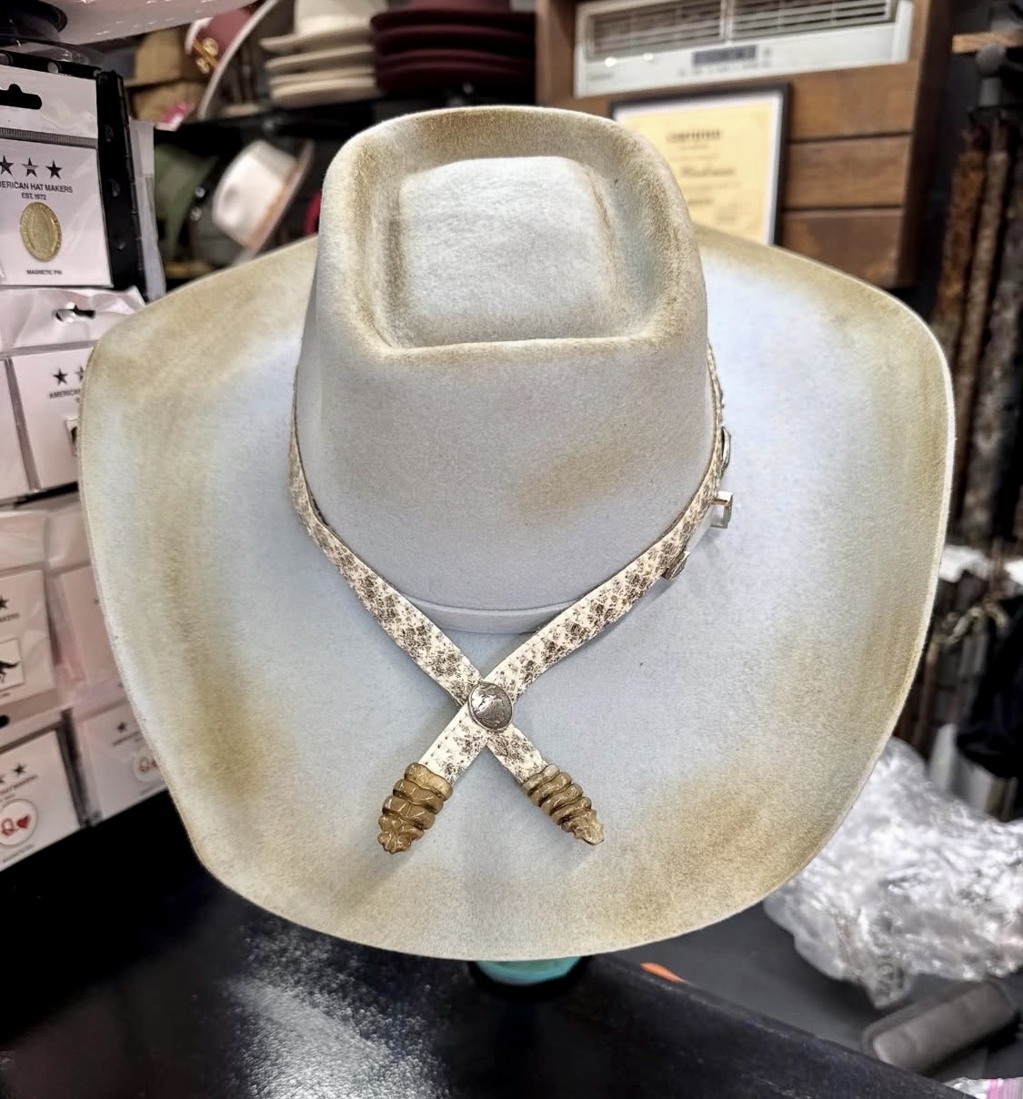 Hat selection closeup