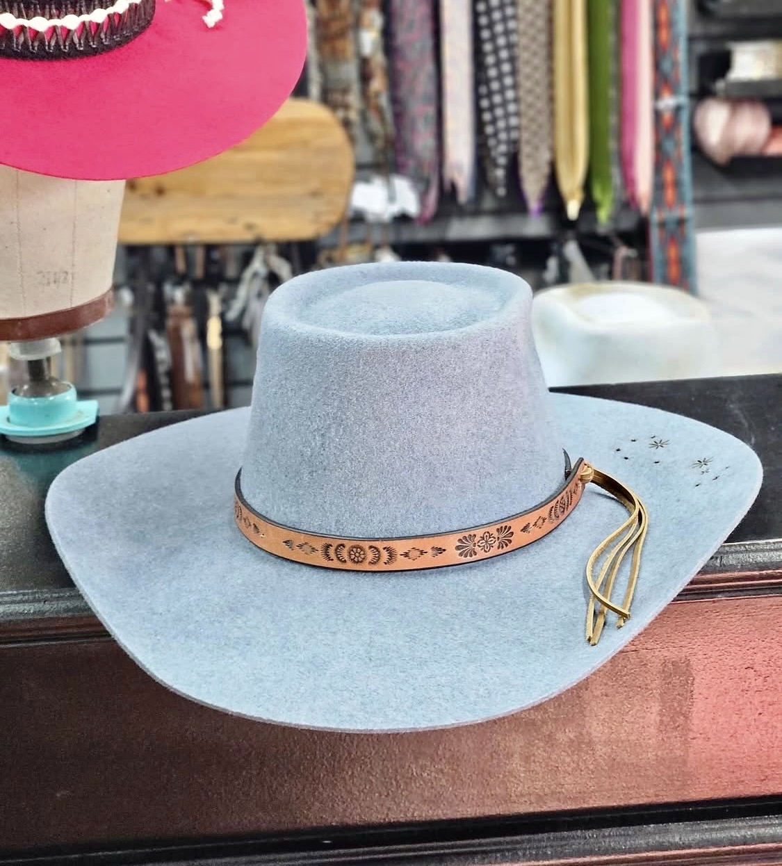 Hat selection closeup