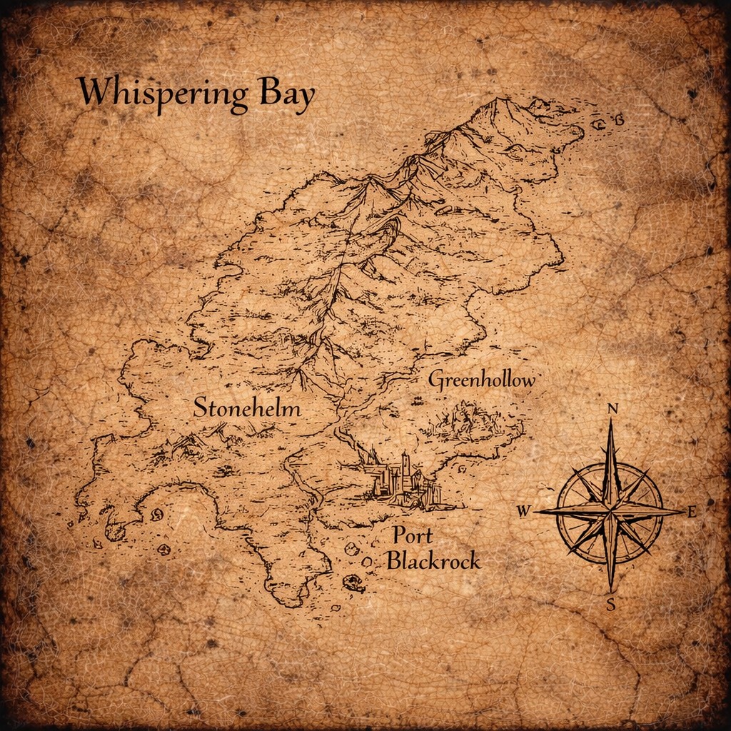 Fantasy map example — Whispering Bay